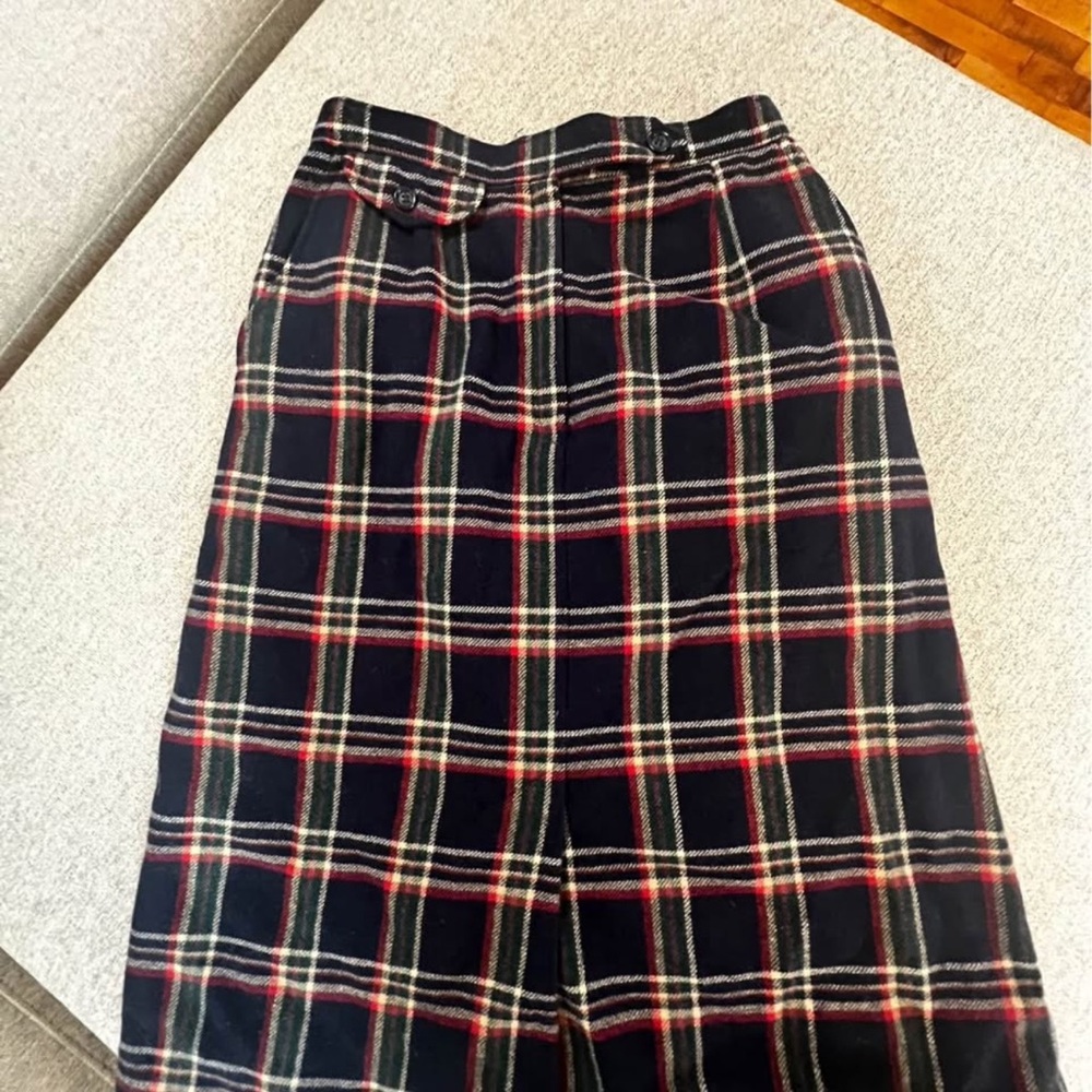 Villager Black and Red Plaid Pencil Skirt